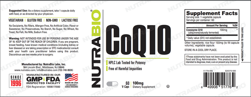 CoQ10 - 60 Plantaardige Capsules