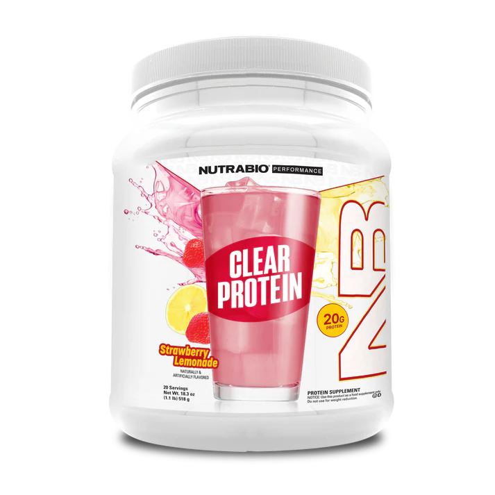 NutraBio Clear Whey Protein Isolate – Premium Eiwitpoeder voor Maximale Resultaten - 20 porties