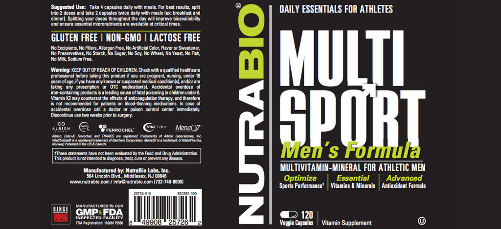 Multisport für Männer – 120 pflanzliche Kapseln 