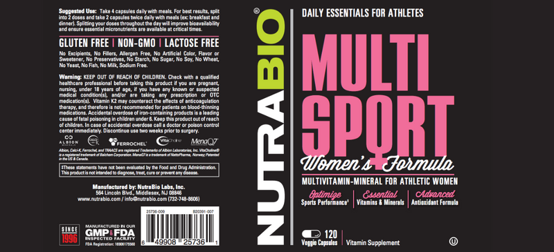 MultiSport for Women - 120 Vegetable Capsules