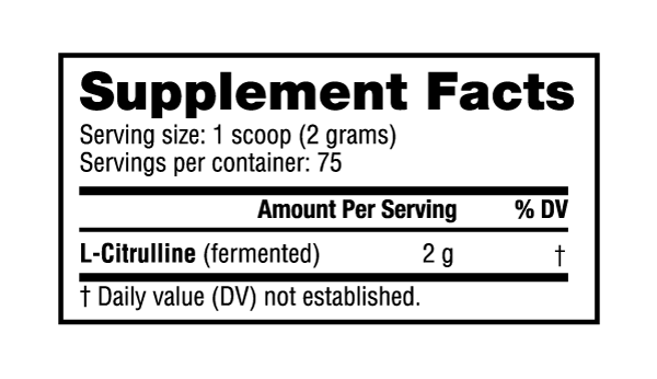 L-Citrulline en poudre - 150 grammes
