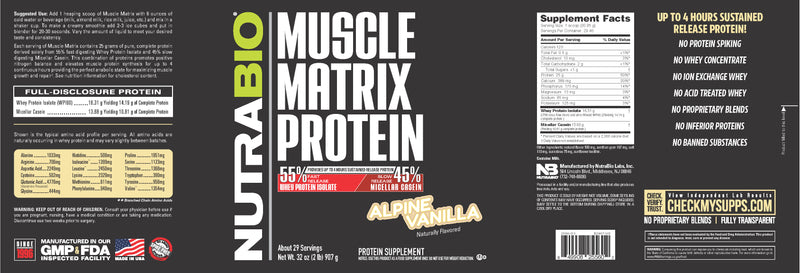 Muscle Matrix - Eiwit Poeder - 900 gram