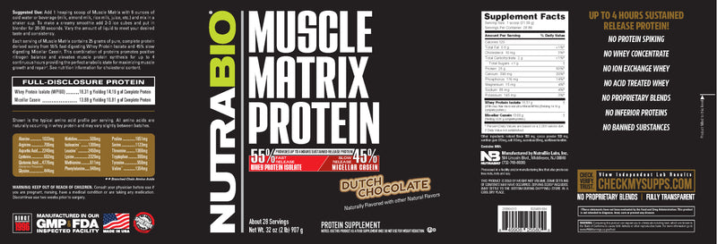 Muscle Matrix - Protein Powder - 900 grams