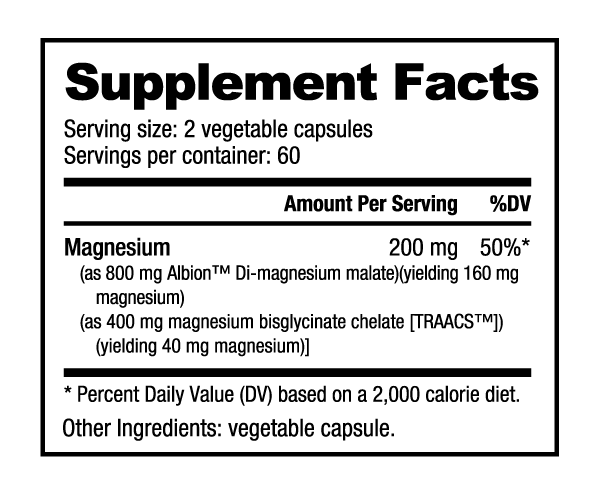 Magnesium – 120 pflanzliche Kapseln 
