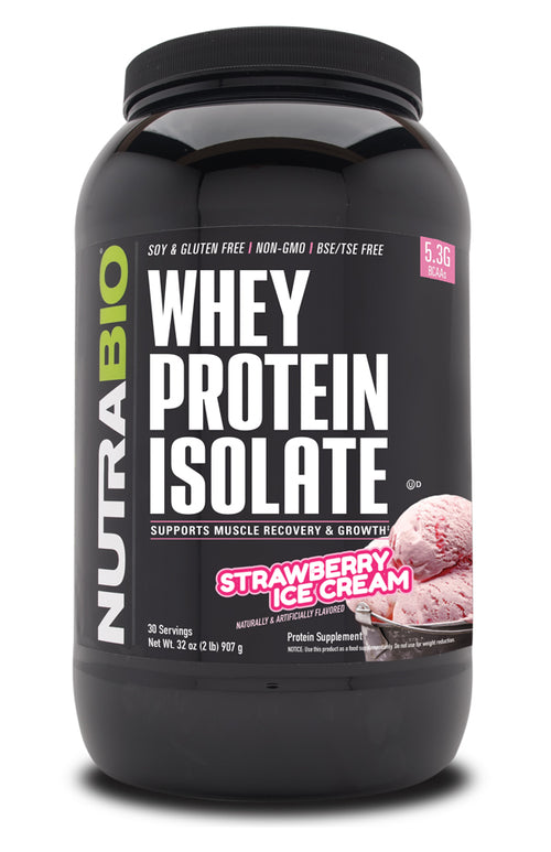 NutraBio 100% Whey Protein Isolate: De Schoonste en Lekkerste Proteïne Ter Wereld - 900 gram