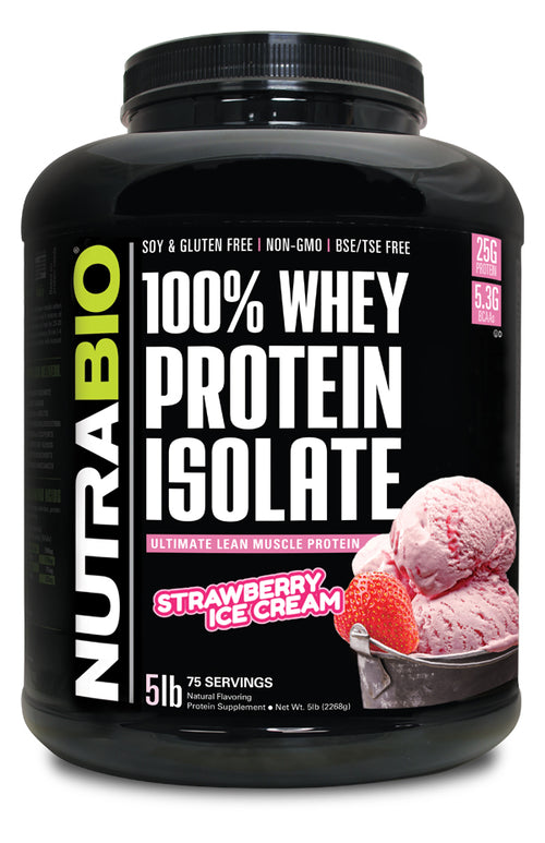 NutraBio 100% Whey Protein Isolate: De Schoonste en Lekkerste Proteïne Ter Wereld - 2300 gram