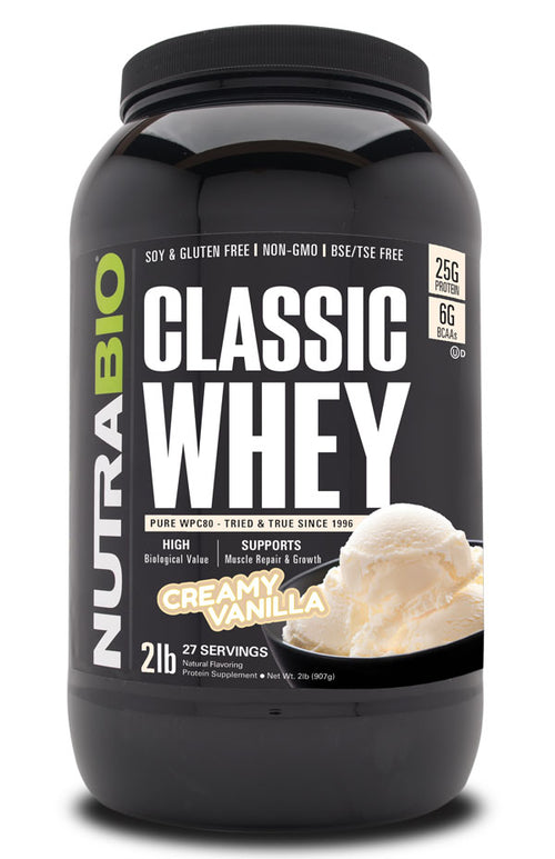 NutraBio Classic Whey – Premium Eiwitpoeder voor Optimaal Spierherstel - 900 gram